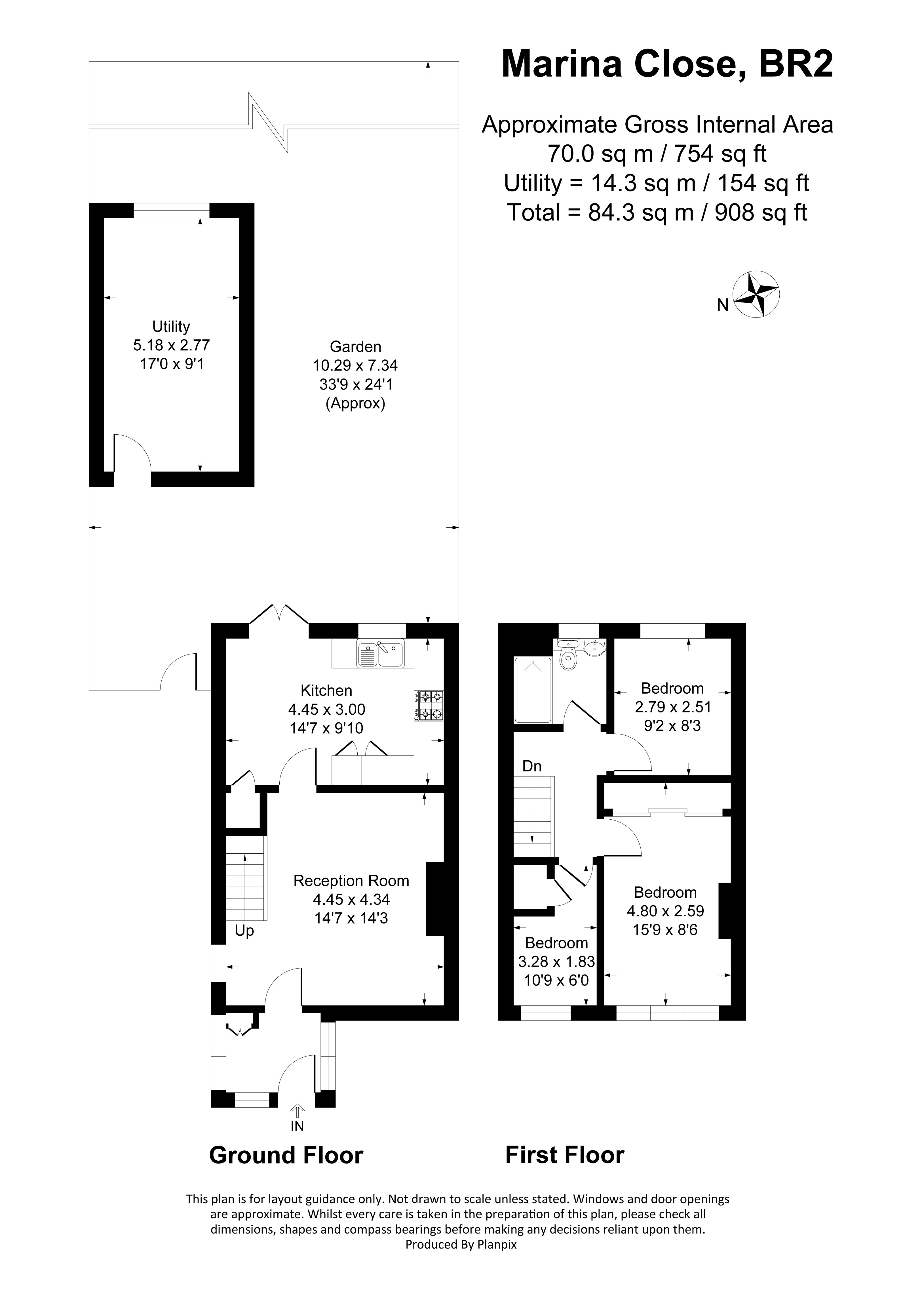 Floorplans For Marina Close, Bromley, BR2